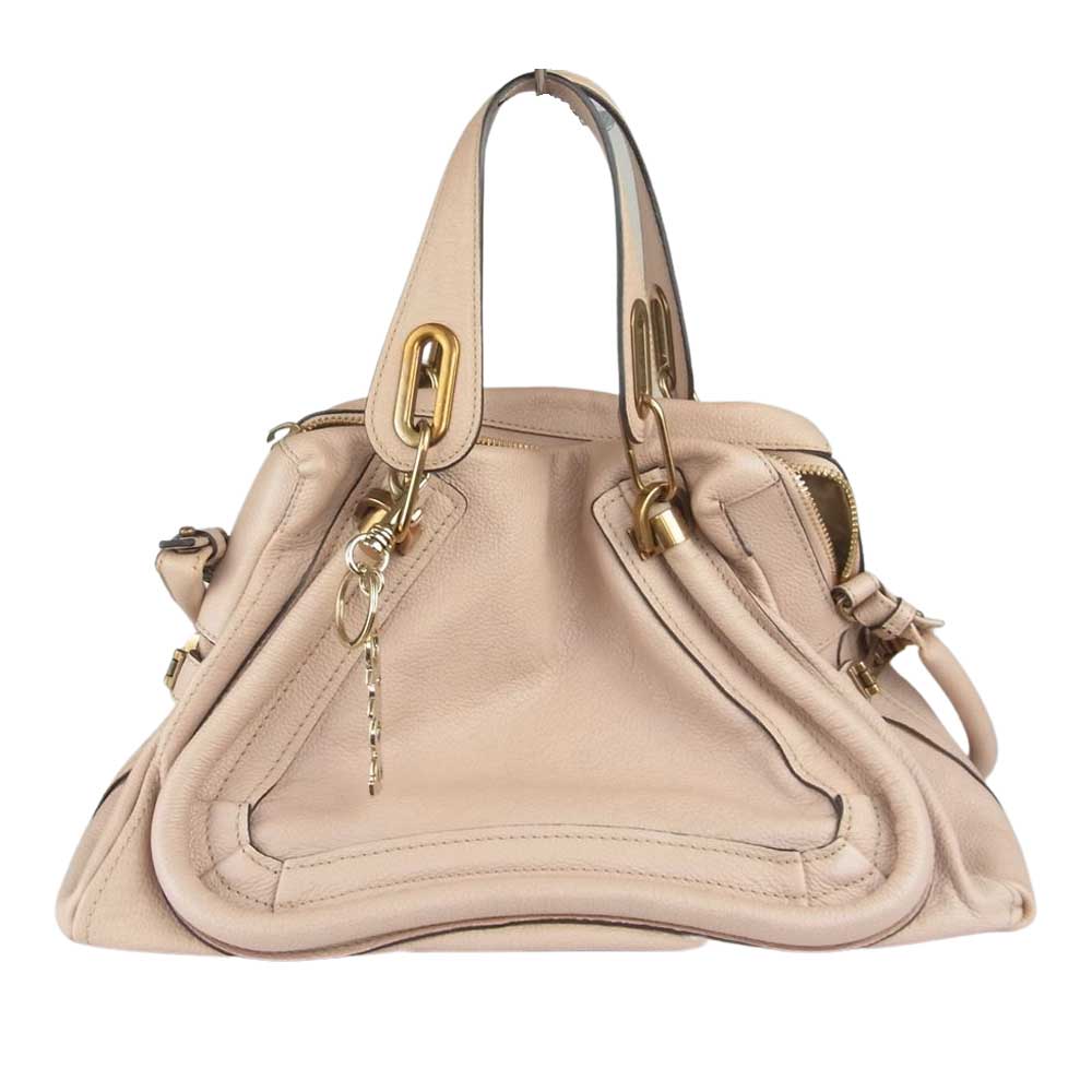 Chloe クロエ パラティ 2Way ショルダー ハンド バッグ ピンク系【中古】