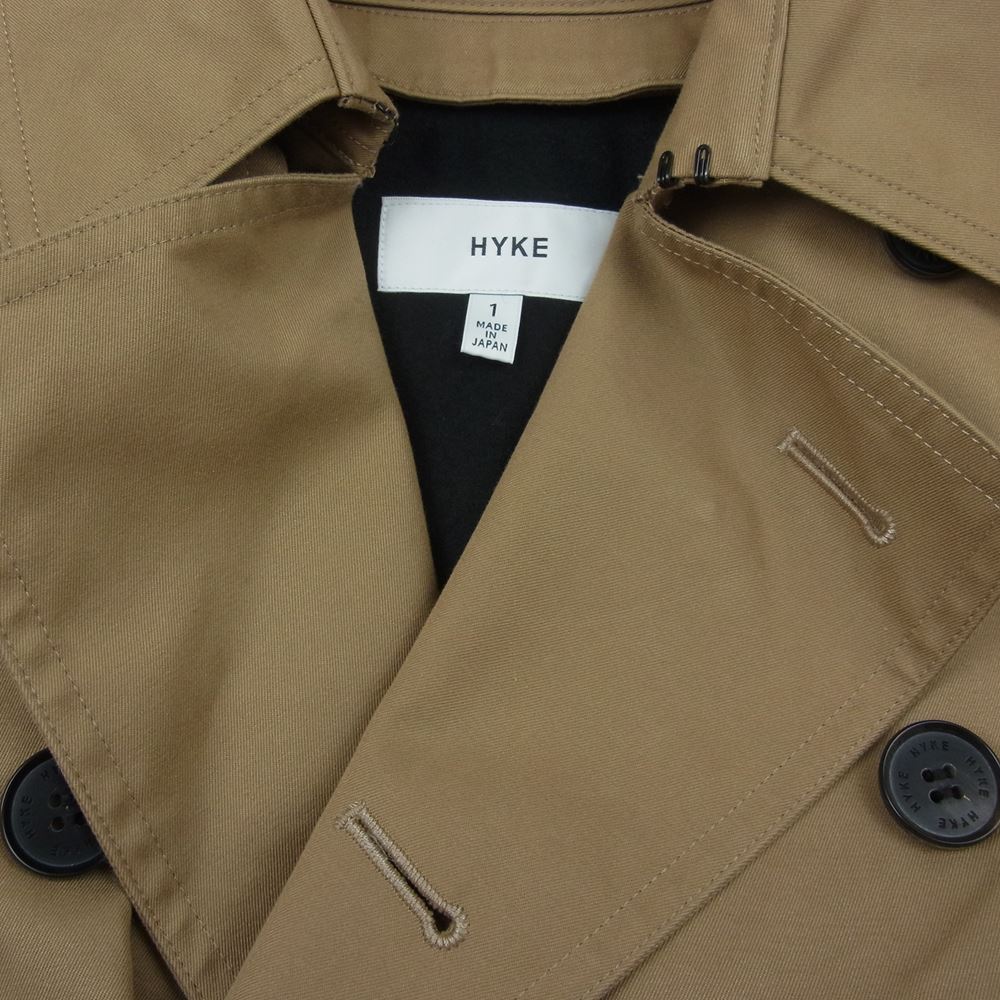 HYKE ハイク 17AW 174-17005 022 高密度サージ 撥水 ウールライナー ベルテッド トレンチコート ベージュ系 1【中古】