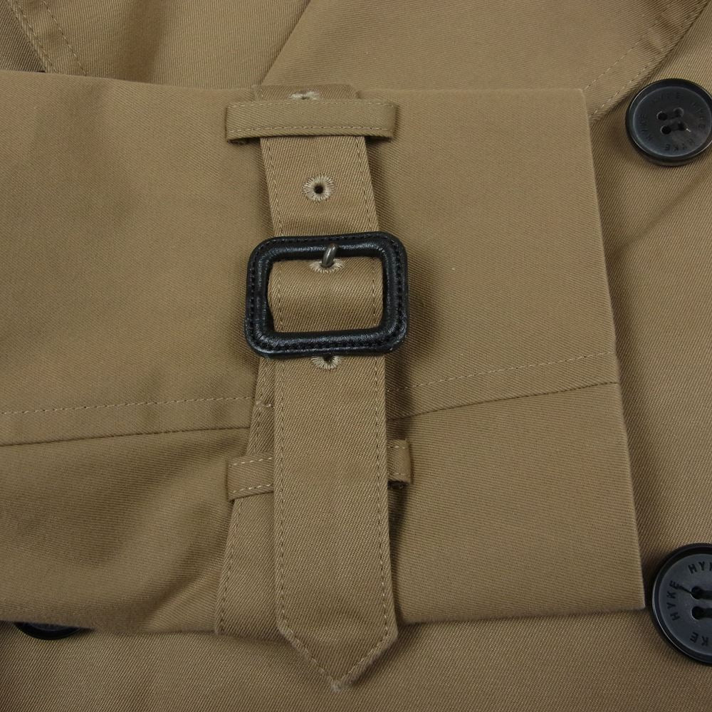 HYKE ハイク 17AW 174-17005 022 高密度サージ 撥水 ウールライナー ベルテッド トレンチコート ベージュ系 1【中古】