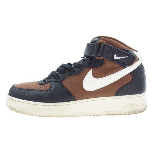 NIKE ナイキ DQ8766-001 Air Force 1 Mid '07 Vintage Off-Noir and Pecan エアフォース 1 07 ミッド ヴィンテージ オフノワール アンド ピーカン スニーカー ブラウン系 ブラック系 31ｃｍ【中古】