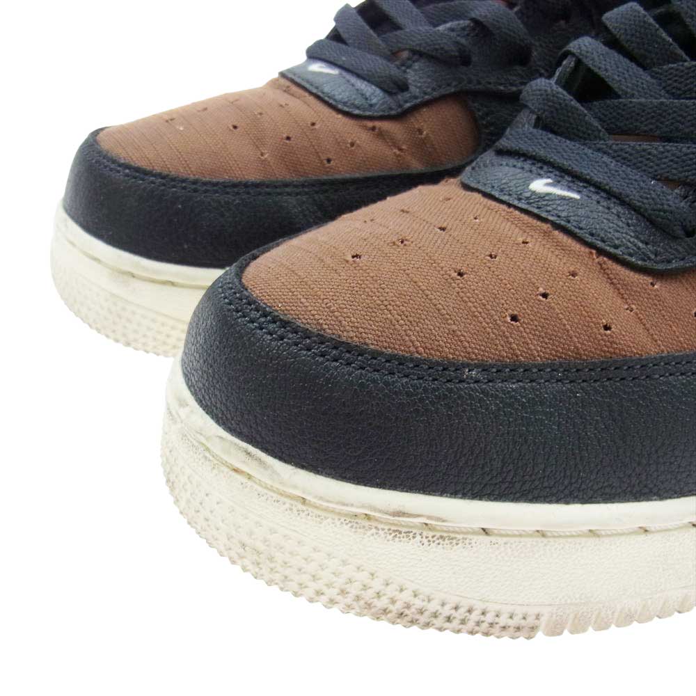 NIKE ナイキ DQ8766-001 Air Force 1 Mid '07 Vintage Off-Noir and Pecan エアフォース 1 07 ミッド ヴィンテージ オフノワール アンド ピーカン スニーカー ブラウン系 ブラック系 31ｃｍ【中古】