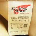 RED WING レッドウィング 8268 羽タグ ENGINEER BOOTS スエード エンジニア ブーツ ベージュ系 US8【中古】