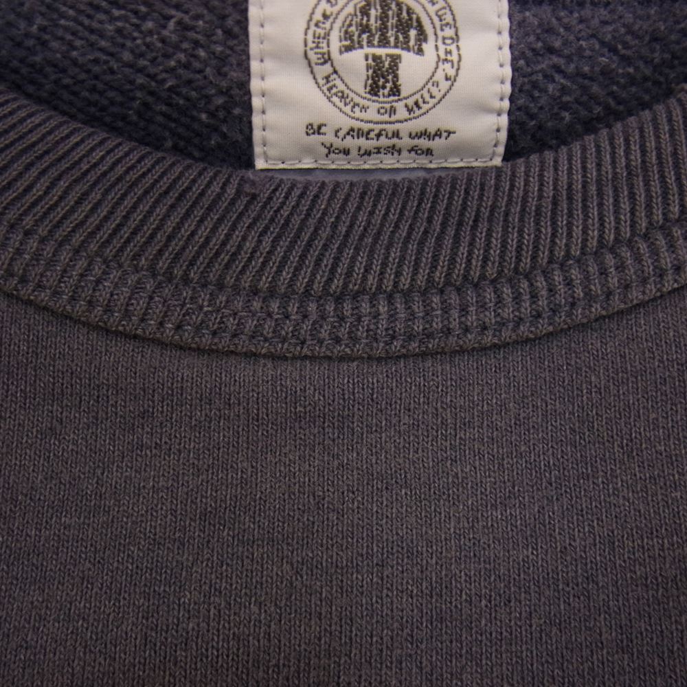 セントマイケル SM-A21-0000-060 ヴィンテージ加工 スカル クルーネックス ウェット ネイビー系 XL【中古】