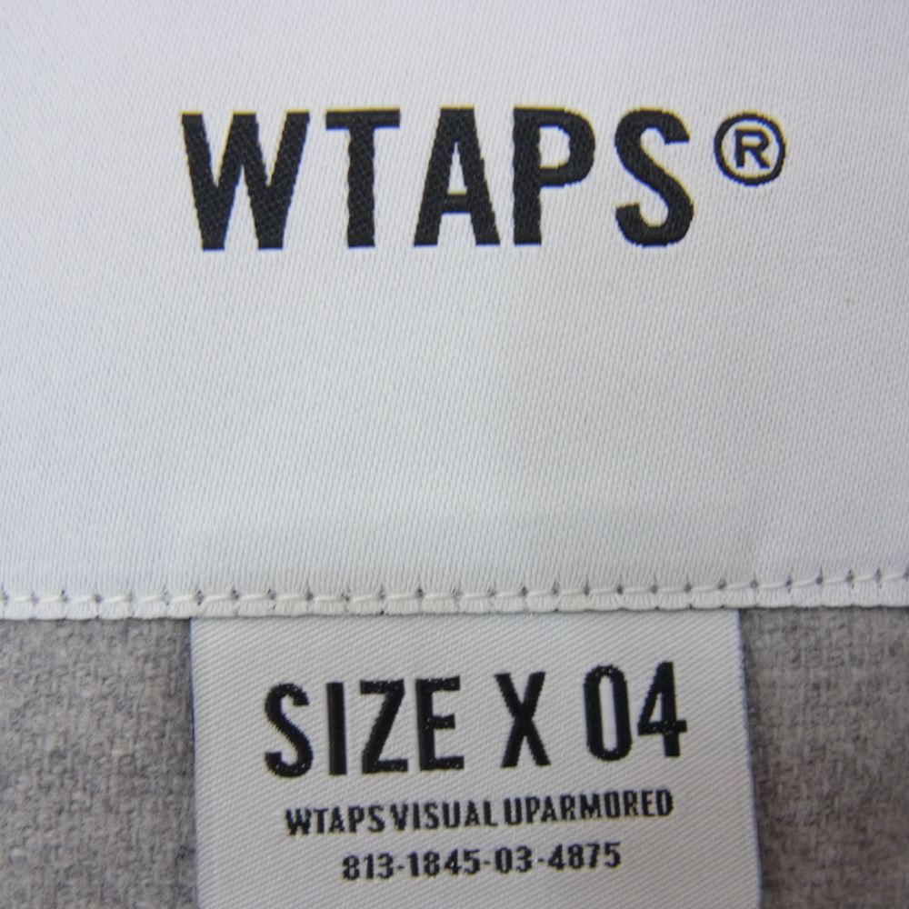 WTAPS ダブルタップス 22SS 221TQDT-SHM06 LEAGUE SS COTTON FLANNEL リーグ ベースボール プルオーバー シャツ グレー系 04【美品】【中古】
