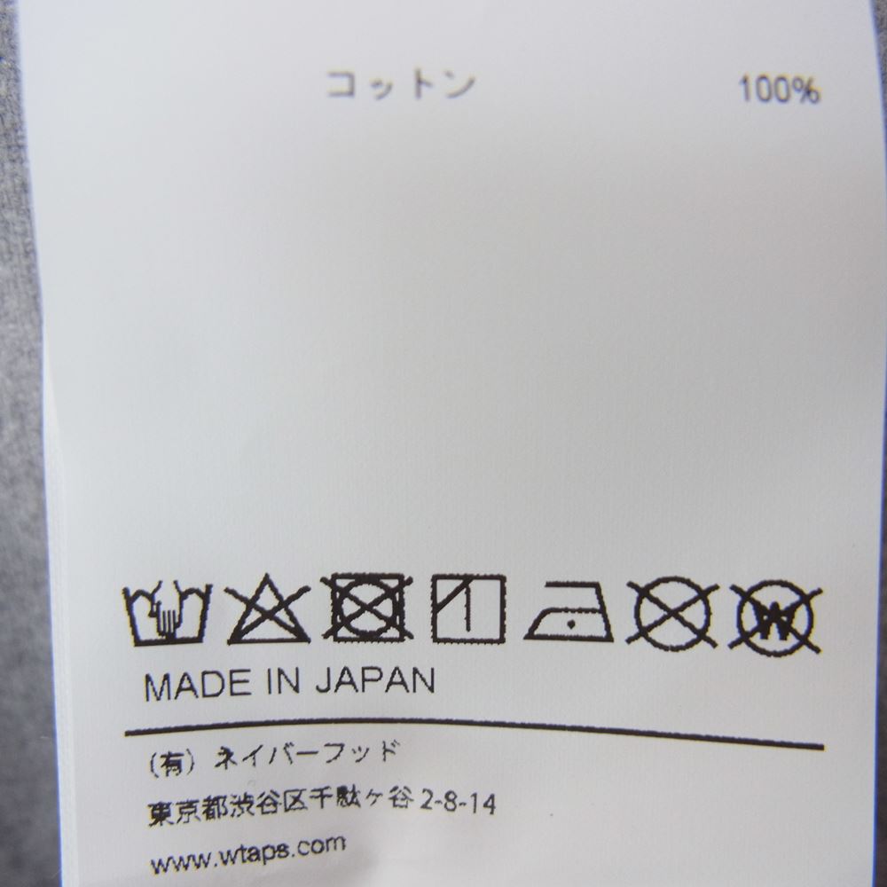 WTAPS ダブルタップス 22SS 221TQDT-SHM06 LEAGUE SS COTTON FLANNEL リーグ ベースボール プルオーバー シャツ グレー系 04【美品】【中古】