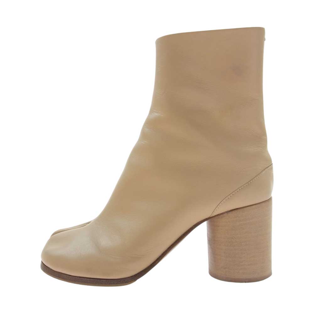 MAISON MARGIELA メゾンマルジェラ 18SS S58WU0161 TABI 足袋 タビ レザー ヒールブーツ ベージュ系 36【中古】