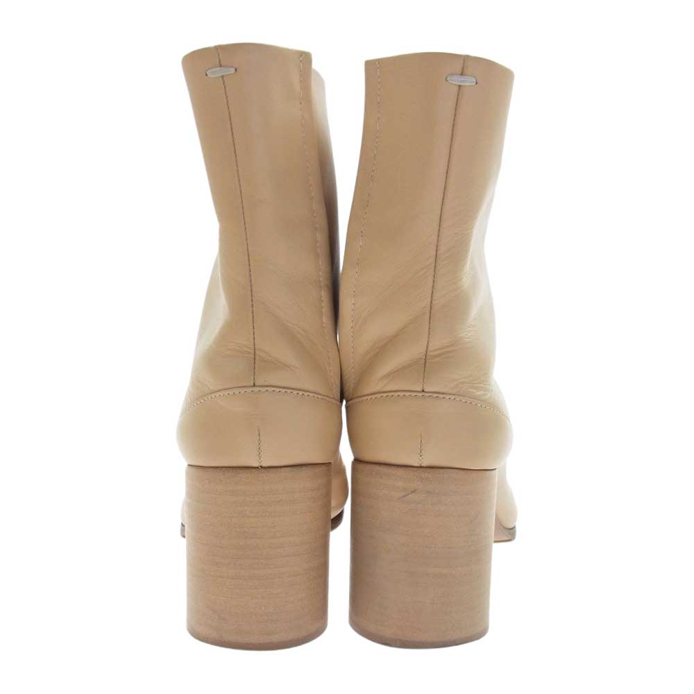 MAISON MARGIELA メゾンマルジェラ 18SS S58WU0161 TABI 足袋 タビ レザー ヒールブーツ ベージュ系 36【中古】