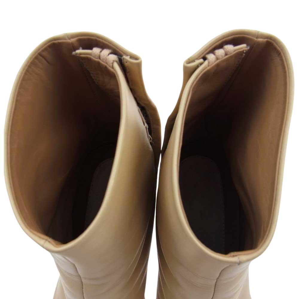 MAISON MARGIELA メゾンマルジェラ 18SS S58WU0161 TABI 足袋 タビ レザー ヒールブーツ ベージュ系 36【中古】