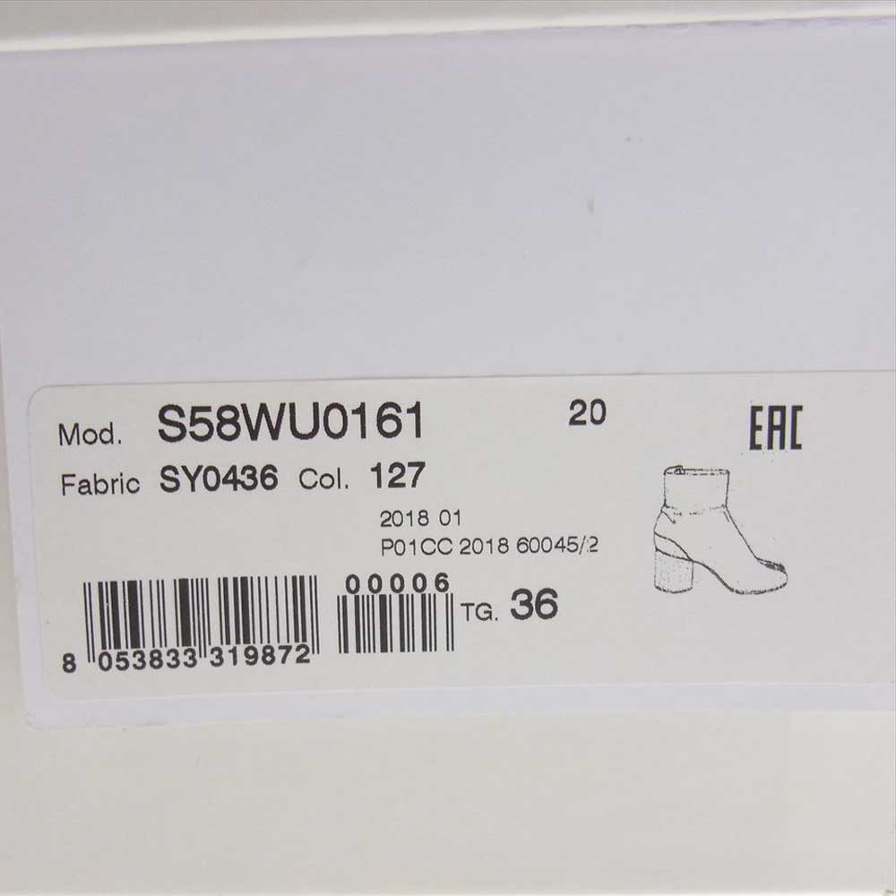 MAISON MARGIELA メゾンマルジェラ 18SS S58WU0161 TABI 足袋 タビ レザー ヒールブーツ ベージュ系 36【中古】
