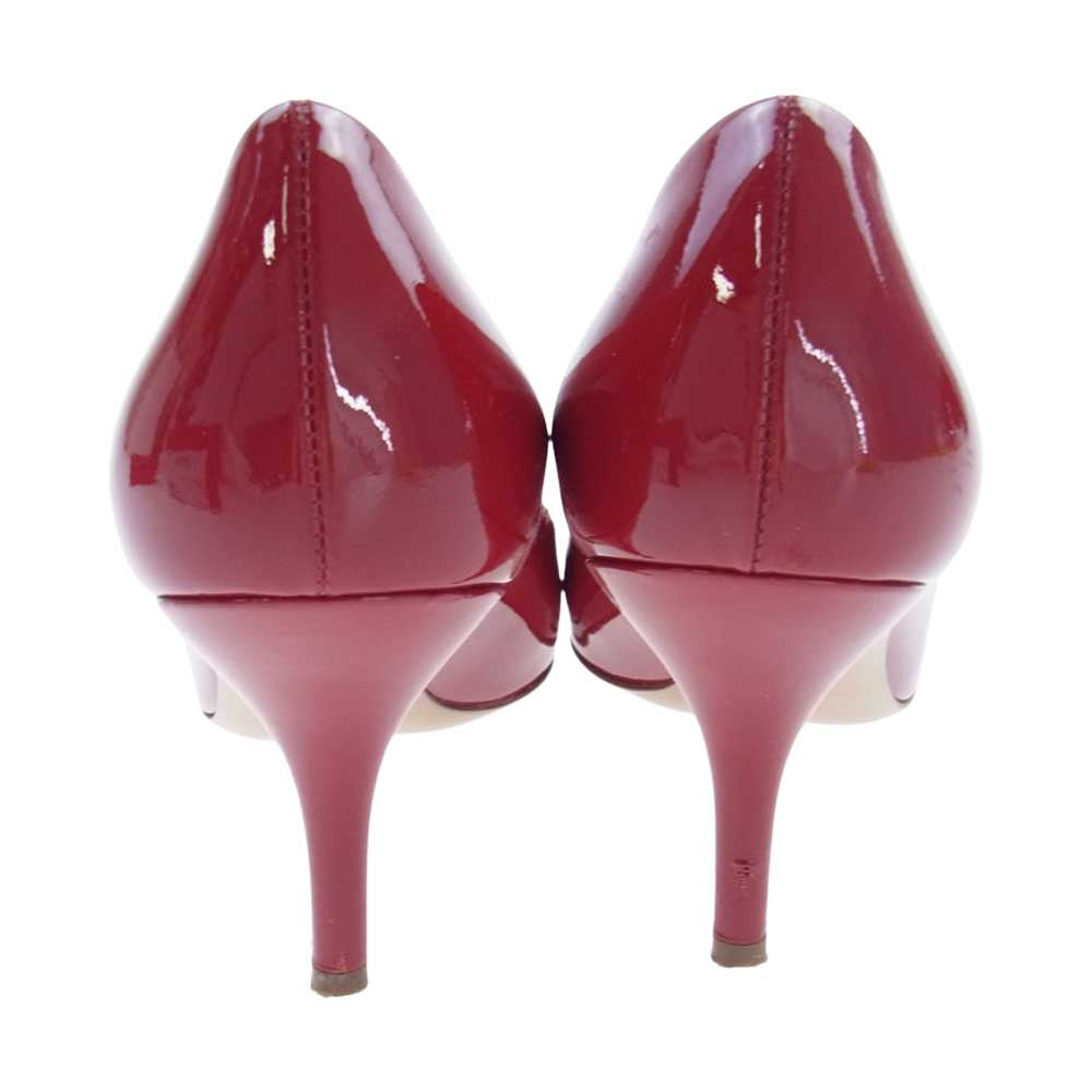 Salvatore Ferragamo サルヴァトーレフェラガモ CARLA 70 ヒール パンプス  レッド系 8.5【中古】