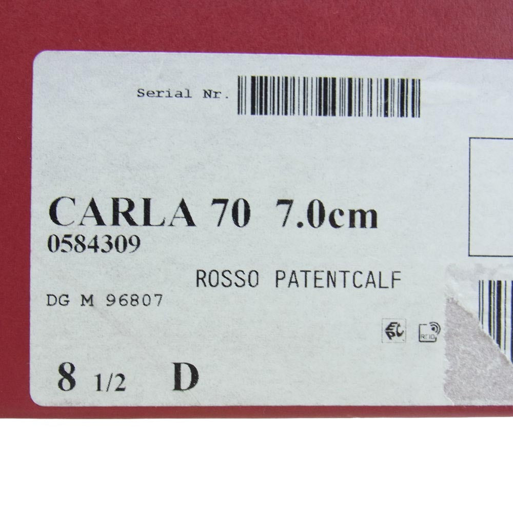 Salvatore Ferragamo サルヴァトーレフェラガモ CARLA 70 ヒール パンプス  レッド系 8.5【中古】