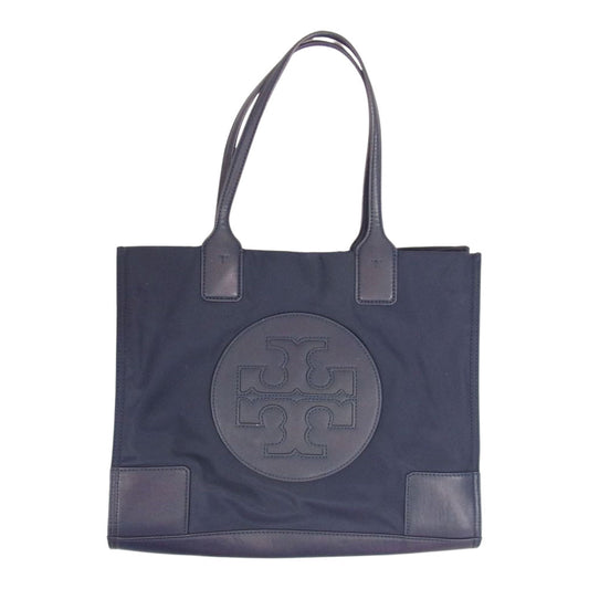 Tory Burch トリーバーチ エラ ミニ トート バック ネイビー系【中古】