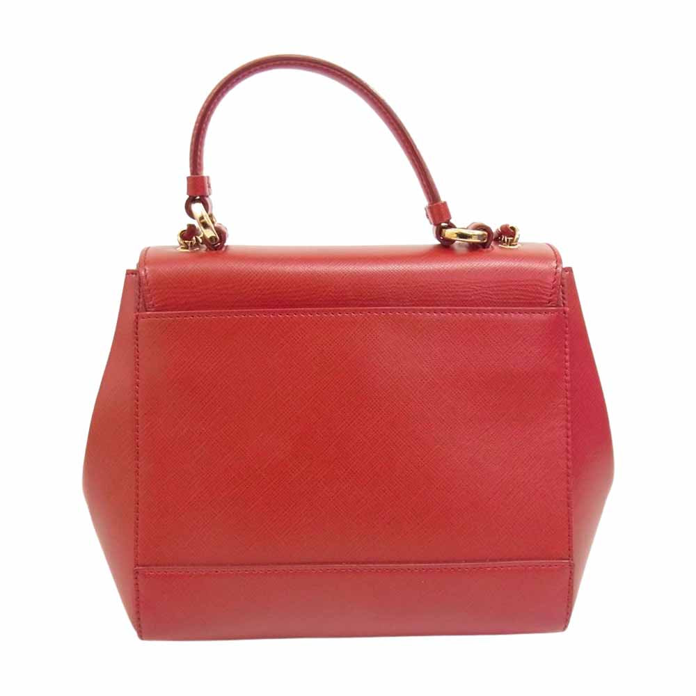 Salvatore Ferragamo サルヴァトーレフェラガモ 21-F570 CARRIE キャリー　トップハンドル 2WAY チェーン ショルダー ハンド バック レッド系【中古】