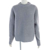 HYKE ハイク 222-11286 013 RIBBED SWEATER 背空き リブ ニット セーター グレー系 S【美品】【中古】
