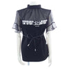 Sacai サカイ 22SS 22-06376 Forever Top フォーエバー シアードッキング シースルー切替 フリルデザイン 半袖 Tシャツ ブラック ブラック系 1【美品】【中古】