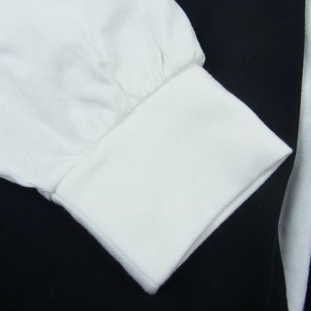 MARTIN MARGIELA マルタンマルジェラ 22SS S52GC0223 MM6 エムエムシックス LONG SLEEVE TEE ダブルロゴプリント レイヤー 長袖 Tシャツ ブラック系 M【美品】【中古】