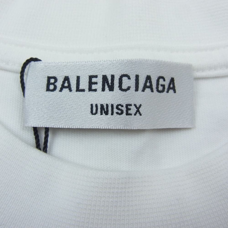 新品 バレンシアガ 半袖カットソー バックロゴ刺繍 グレー XS