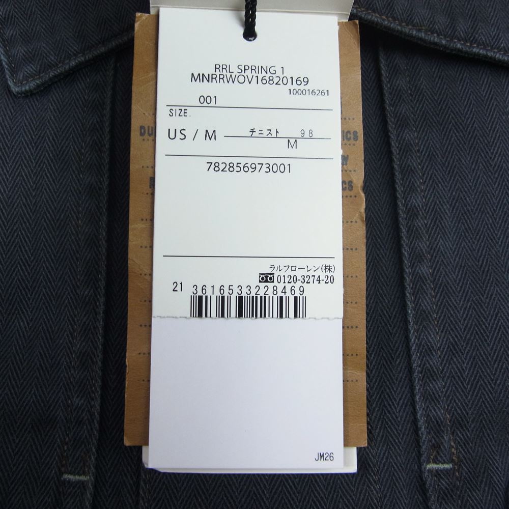 RRL ダブルアールエル MNRRWOV16820169 コンチョボタン デニムシャツ ブラック系 M【美品】【中古】
