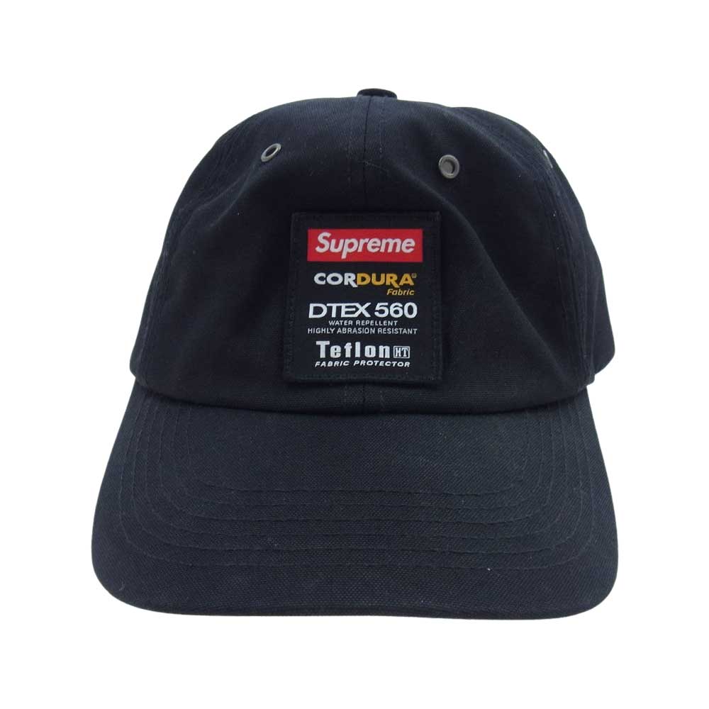 Supreme シュプリーム 21AW CORDURA TEFLON LABEL 6PANEL コーデュラ テフロン ラベル 6パネル キャップ ブラック系【中古】