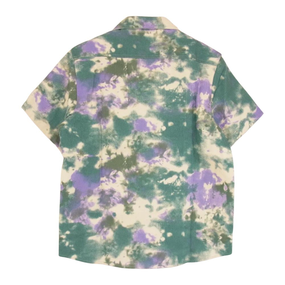 レフラー LF-SSH2021 タイダイ ロゴ刺繍 オープンカラー 半袖 シャツ パープル系 M【新古品】【未使用】【中古】