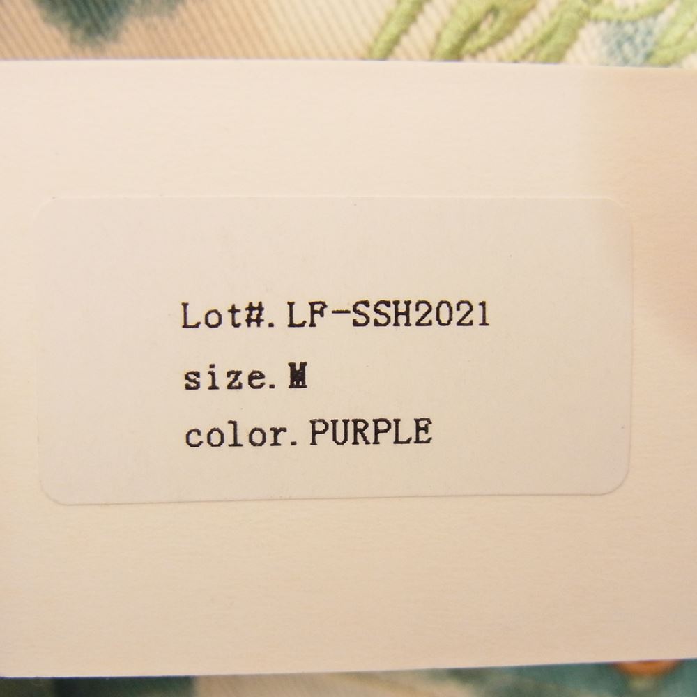 レフラー LF-SSH2021 タイダイ ロゴ刺繍 オープンカラー 半袖 シャツ パープル系 M【新古品】【未使用】【中古】