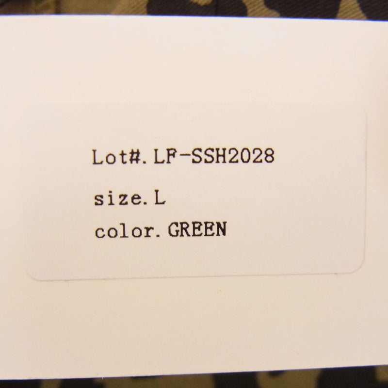 レフラー LP-SSH2028 レオパード 切替 ロゴ刺繍 オープンカラー 半袖 ...