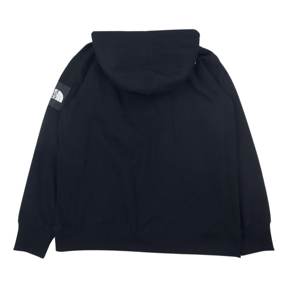 THE NORTH FACE ノースフェイス NT61835 SQUARE LOGO HOODIE スクエアロゴ フーディー パーカー ブラック系 M【中古】