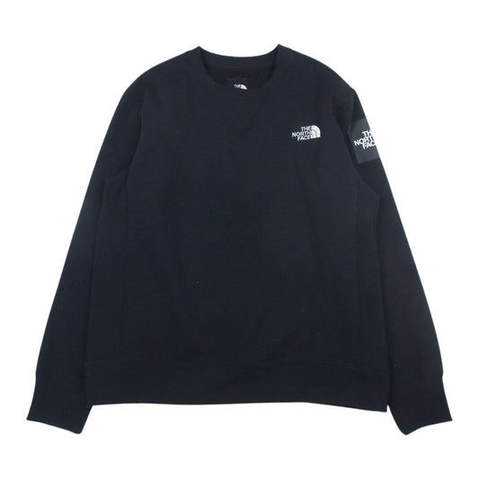 THE NORTH FACE ノースフェイス NT61931 SQUARE LOGO CREW スクエアロゴ クルーネック スウェット トレーナー ブラック系 M【中古】