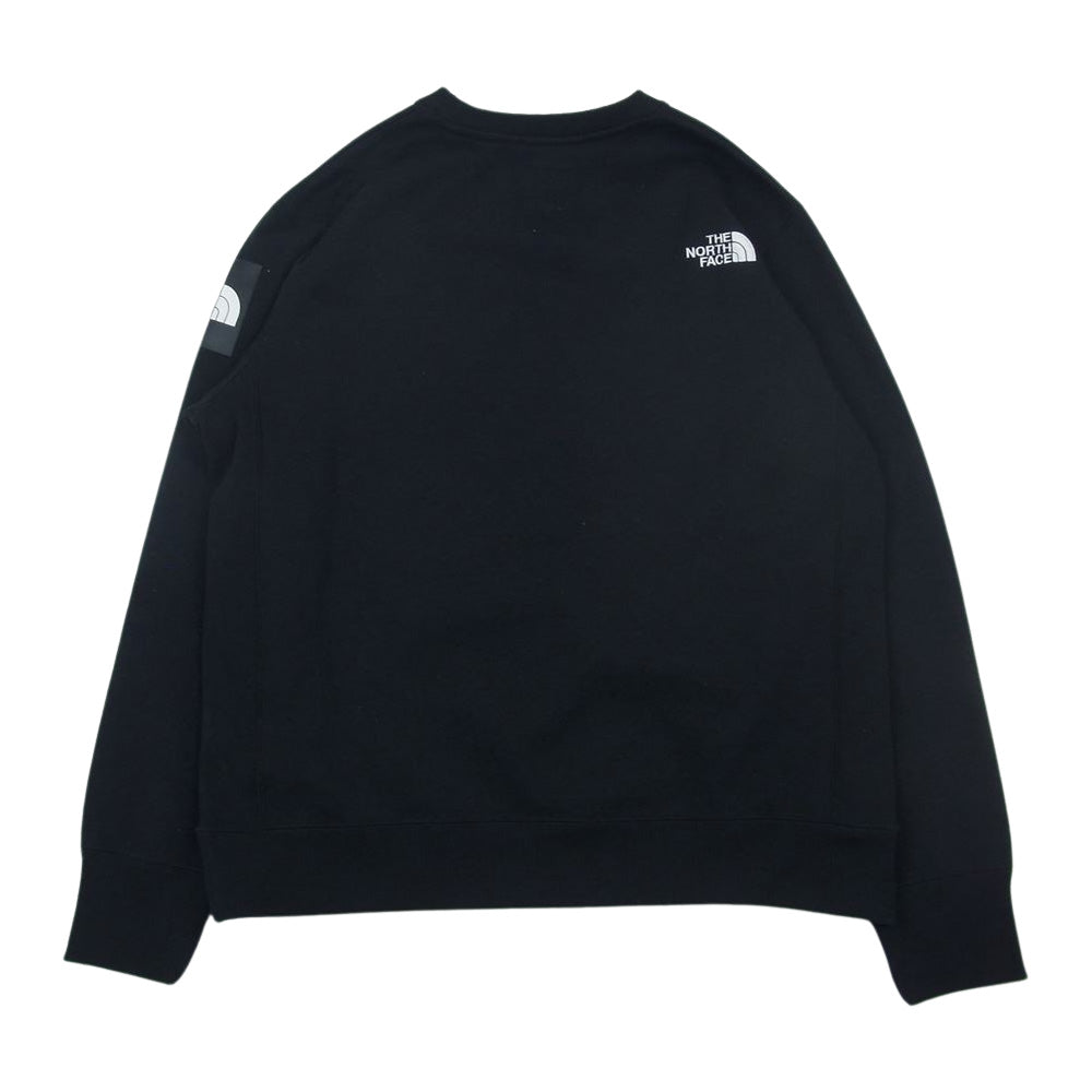 THE NORTH FACE ノースフェイス NT61931 SQUARE LOGO CREW スクエアロゴ クルーネック スウェット トレーナー ブラック系 M【中古】