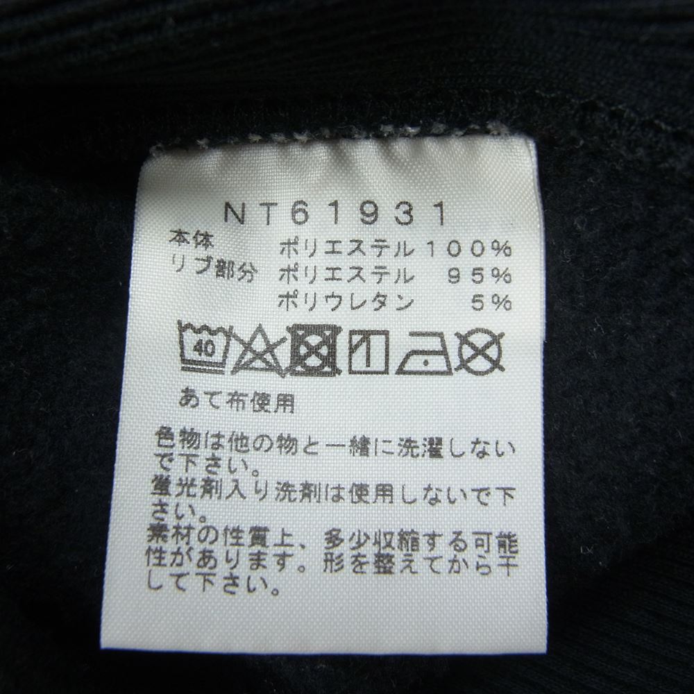 THE NORTH FACE ノースフェイス NT61931 SQUARE LOGO CREW スクエアロゴ クルーネック スウェット トレーナー ブラック系 M【中古】