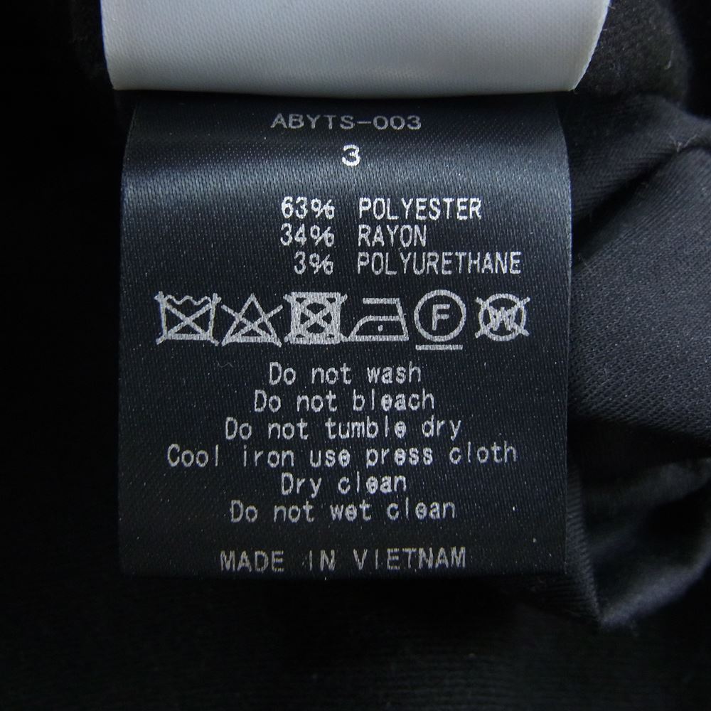 エーバイティーエス ABYTS-003 テーパード スラックスパンツ ブラック系 3【中古】
