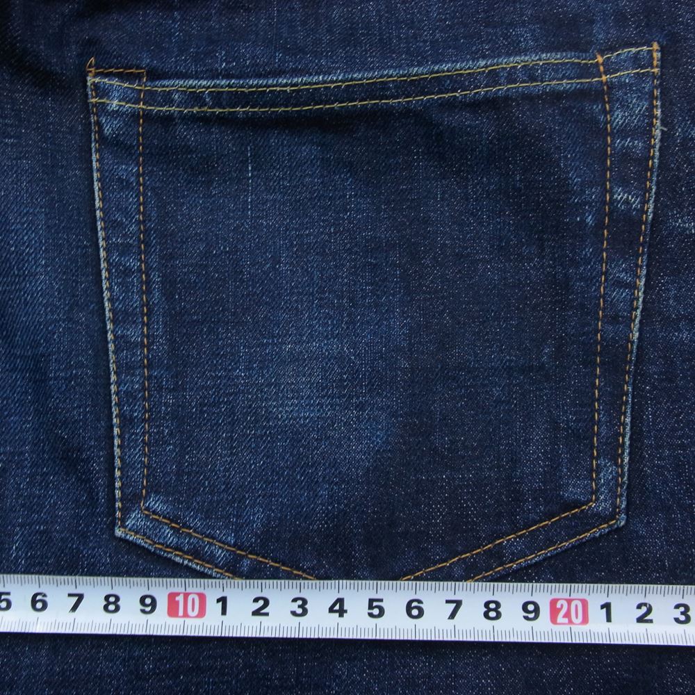 BONCOURA ボンクラ SHRINK TO FIT 5ポケット ボタンフライ シュリンク フィット デニムパンツ ジーンズ インディゴブルー系 31【中古】