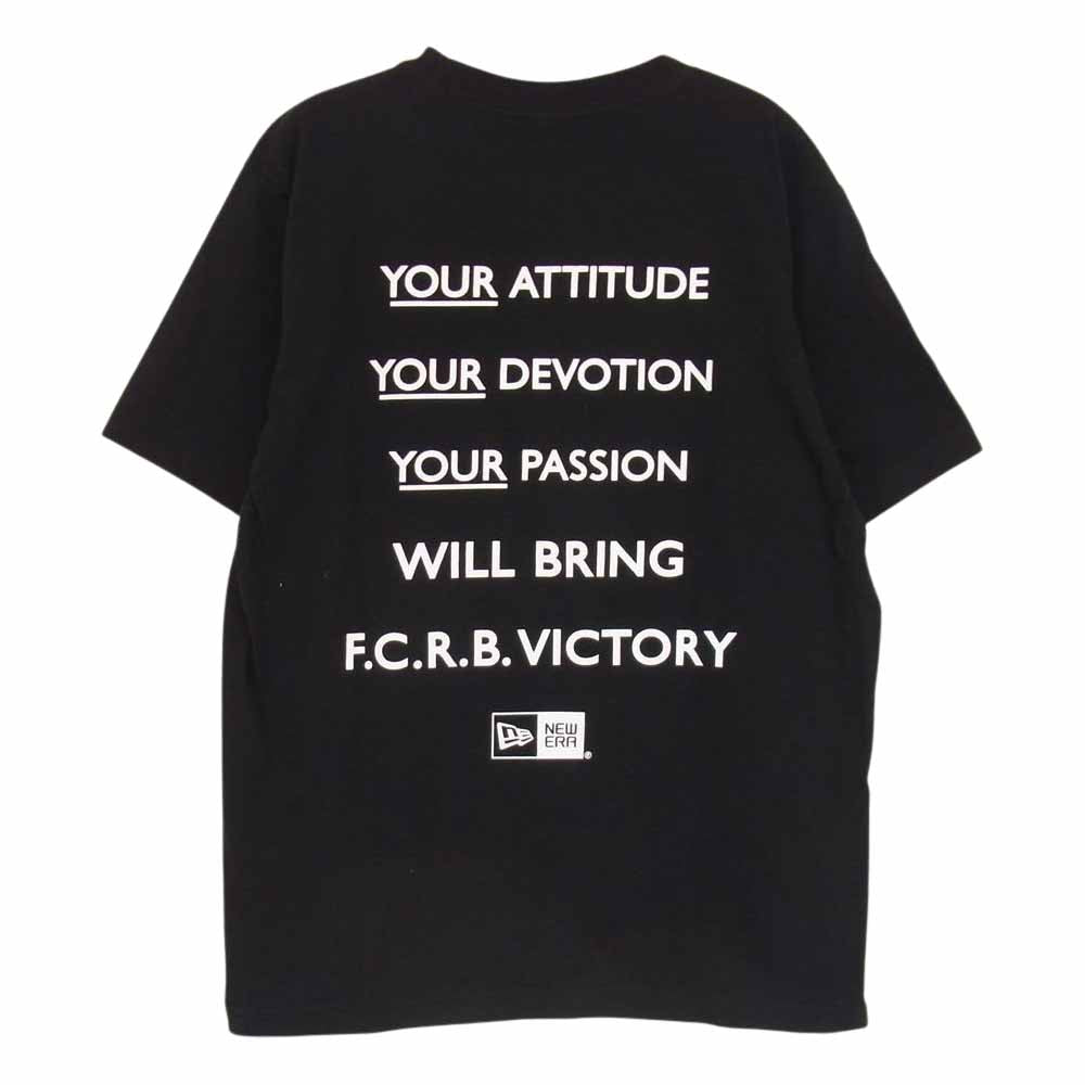 F.C.R.B. エフシーアールビー × NEWERA ニューエラ VICTORY TEE ビクトリー ロゴ 半袖 Tシャツ ブラック系 M【中古】
