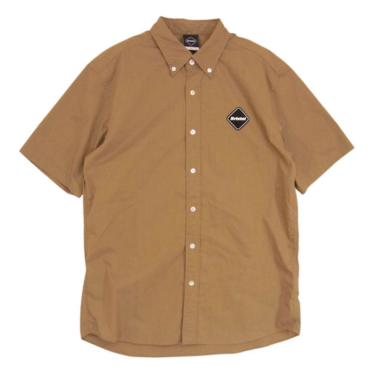 F.C.R.B. エフシーアールビー 20SS FCRB-200076 COOLMAX EMBLEM B.D S/S SHIRT クールマックス ボタンダウン 半袖シャツ カーキ系 L【中古】