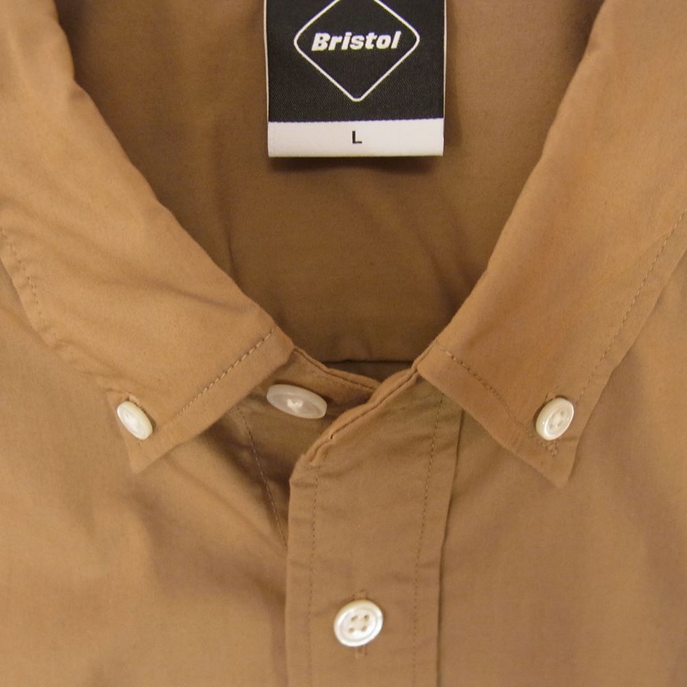 F.C.R.B. エフシーアールビー 20SS FCRB-200076 COOLMAX EMBLEM B.D S/S SHIRT クールマックス ボタンダウン 半袖シャツ カーキ系 L【中古】