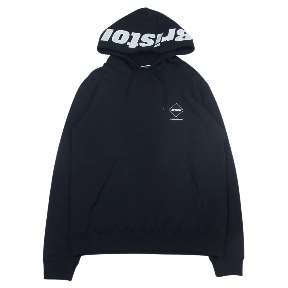 F.C.R.B. エフシーアールビー 19AW FCRB-192067 HOOD LOGO PULLOVER SWEAT HOODIE  フード ロゴ プルオーバー スウェット ブラック系 M【中古】