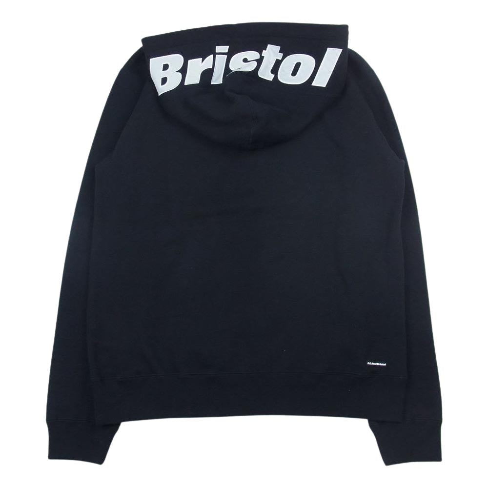 F.C.R.B. エフシーアールビー 19AW FCRB-192067 HOOD LOGO PULLOVER SWEAT HOODIE  フード ロゴ プルオーバー スウェット ブラック系 M【中古】