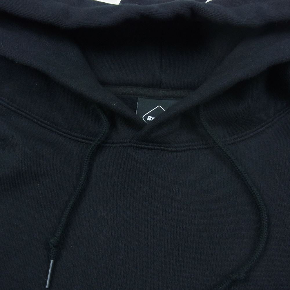 F.C.R.B. エフシーアールビー 19AW FCRB-192067 HOOD LOGO PULLOVER SWEAT HOODIE  フード ロゴ プルオーバー スウェット ブラック系 M【中古】