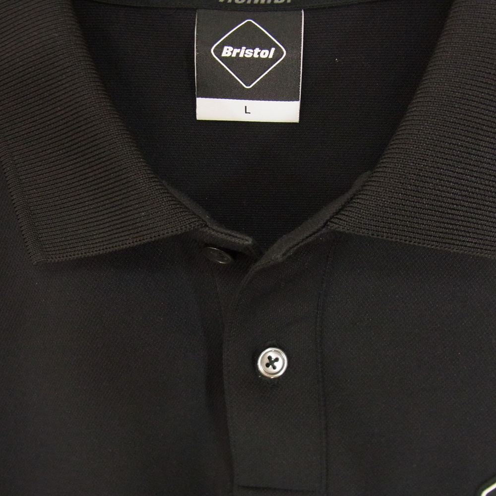 F.C.R.B. エフシーアールビー 19SS FCRB-190050 BIG LOGO POLO ビック ロゴ 半袖 ポロシャツ ブラック系 L【中古】