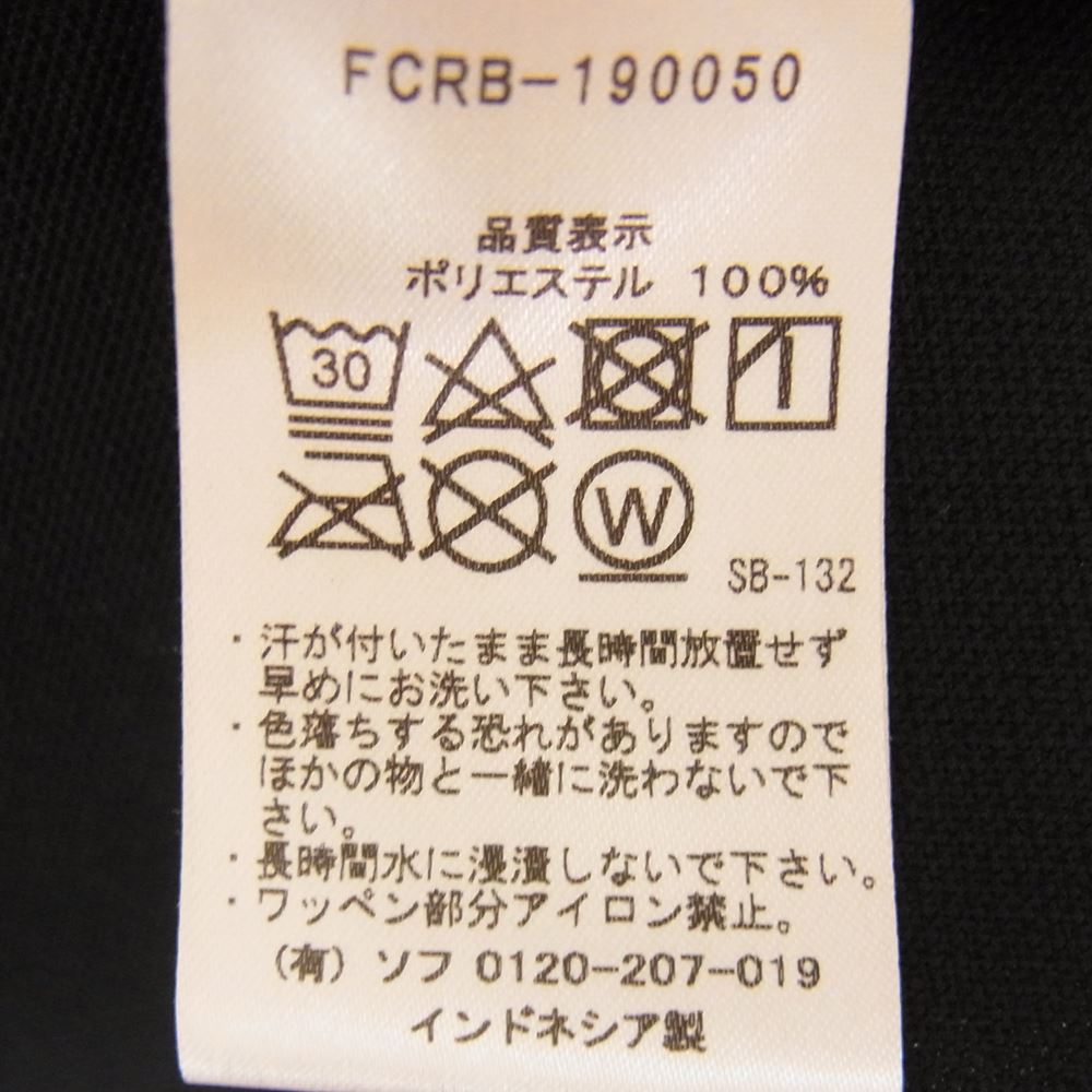 F.C.R.B. エフシーアールビー 19SS FCRB-190050 BIG LOGO POLO ビック ロゴ 半袖 ポロシャツ ブラック系 L【中古】