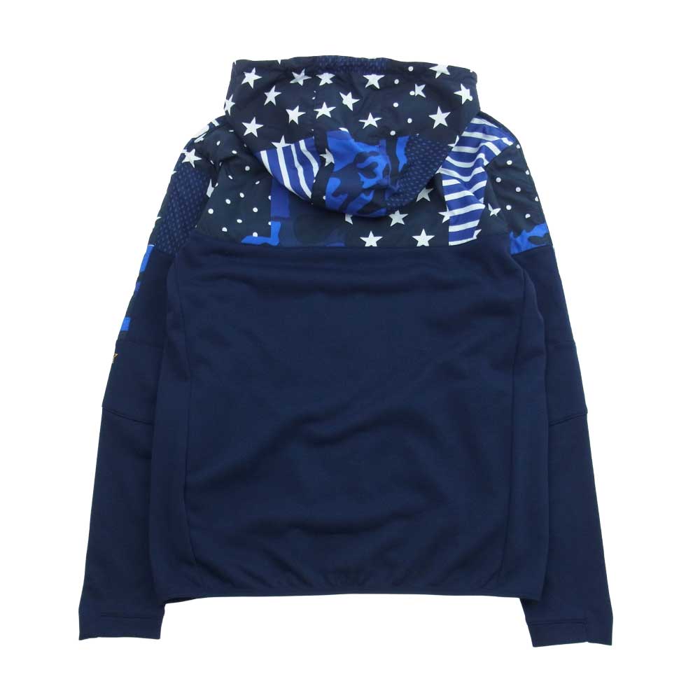 F.C.R.B. エフシーアールビー 16SS × NIKE ナイキ Dri-Fit Knit Fleece Hoody & Sweat Pants フーディ フリース ジャケット スウェット パンツ セットアップ ネイビー系 M【中古】