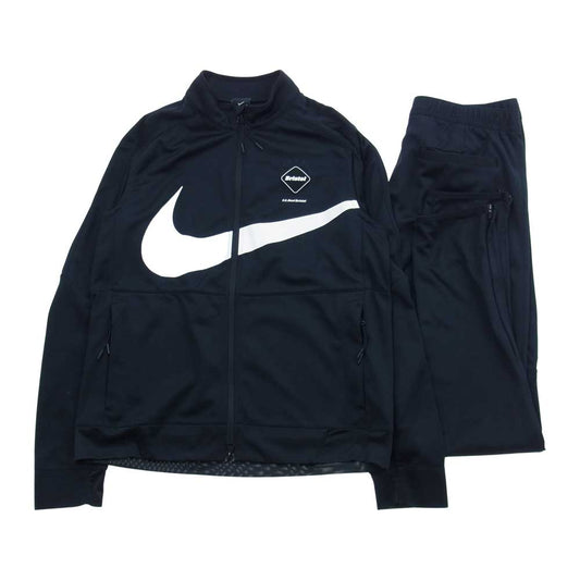 F.C.R.B. エフシーアールビー 15AW PDK JACKET BIG SWOOSH ビッグ スウッシュ ロゴ ジャケット パンツ セットアップ ブラック系 M【中古】