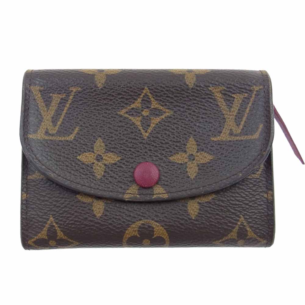 LOUIS VUITTON ルイ・ヴィトン M41939 モノグラム ポルトモネ ロザリ コインケース ブラウン系 ワインレッド系【中古】