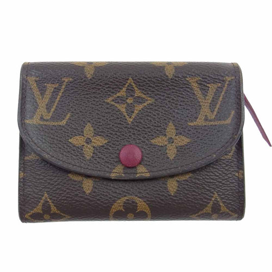 LOUIS VUITTON ルイ・ヴィトン M41939 モノグラム ポルトモネ ロザリ コインケース ブラウン系 ワインレッド系【中古】