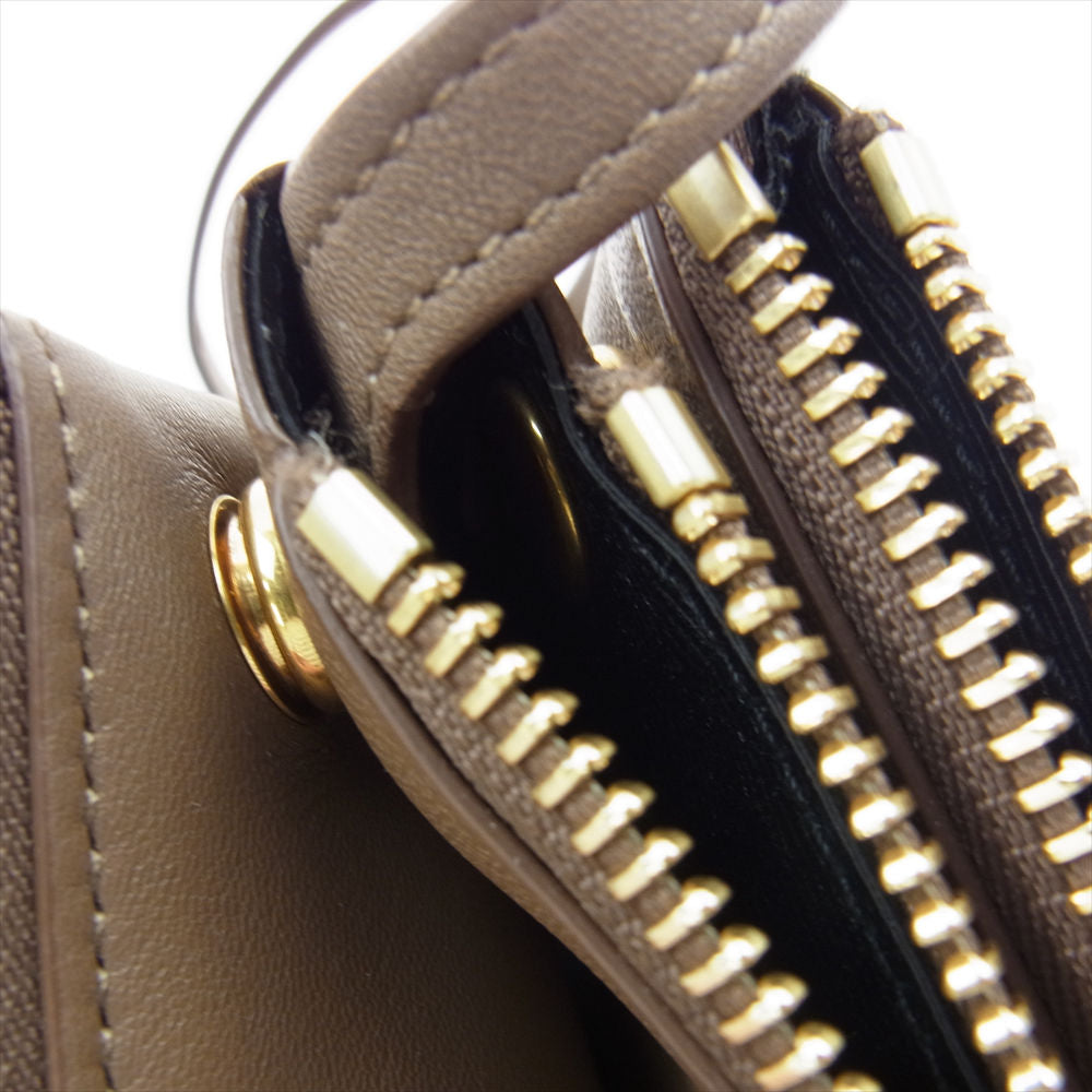 CELINE セリーヌ LARGE TRIO ラージ トリオ 3連 ショルダーバッグ ブラウン系【中古】