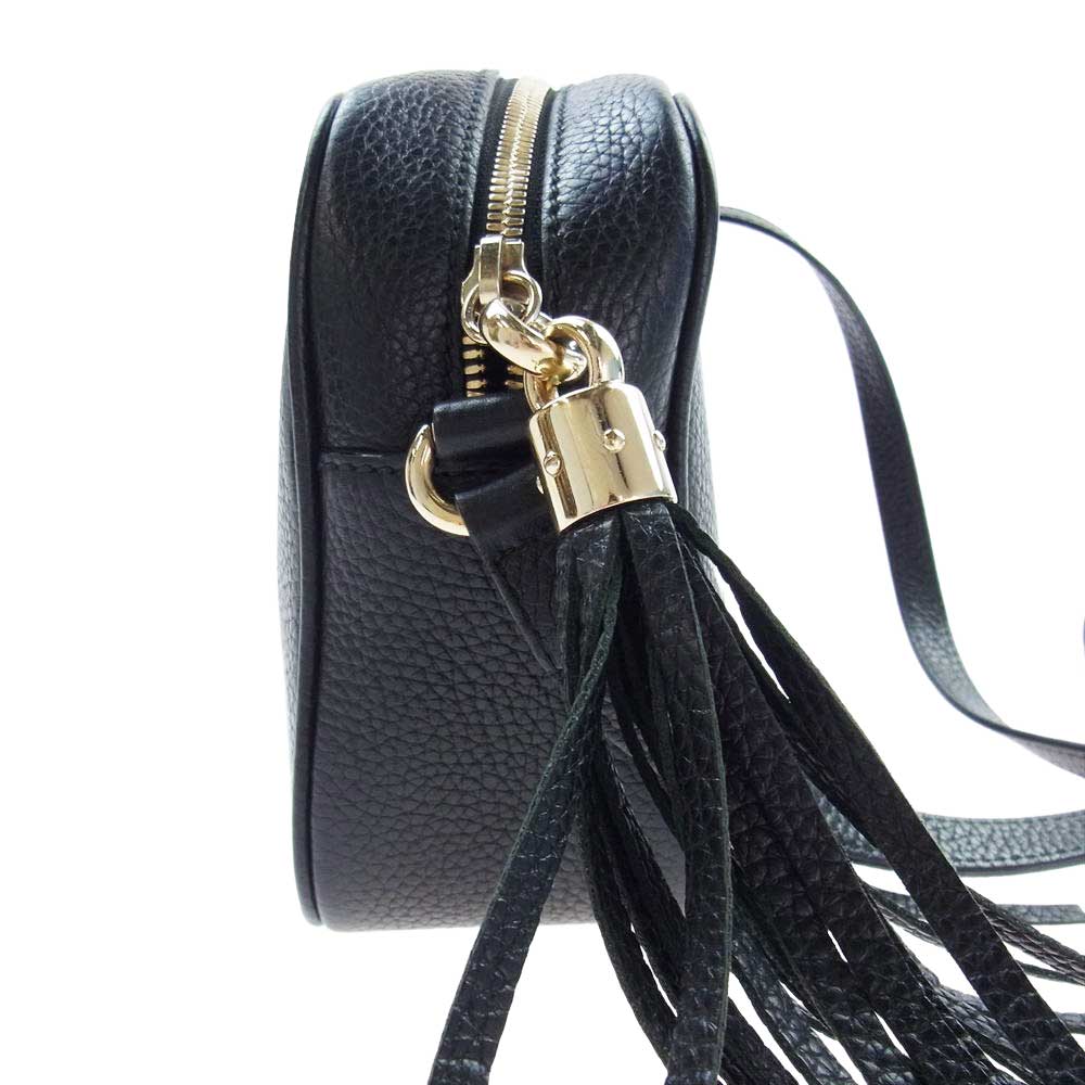 GUCCI グッチ 308364 A7M0G 1000 SOHO ソーホー GG スモール ディスコバッグ ショルダーバッグ ブラック系【中古】