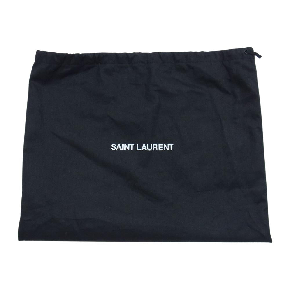 SAINT LAURENT サンローラン 574494 SAC MNG LOU M AVEC TASSELS ルー ミディアム Vステッチ レザー ショルダーバッグ ホワイト系【中古】