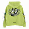 CHROME HEARTS クロムハーツ（原本無） MATTY BOY PPO LINK Zip Up Hoodie マッティボーイ リンク ジップアップ フーディー プリント 裏地サーマル ライムグリーン イエロー系 XS【中古】