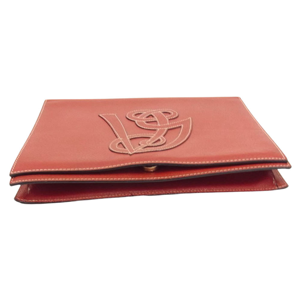 VALENTINO ヴァレンティノ ロゴ セカンド クラッチ バック レッド系【中古】