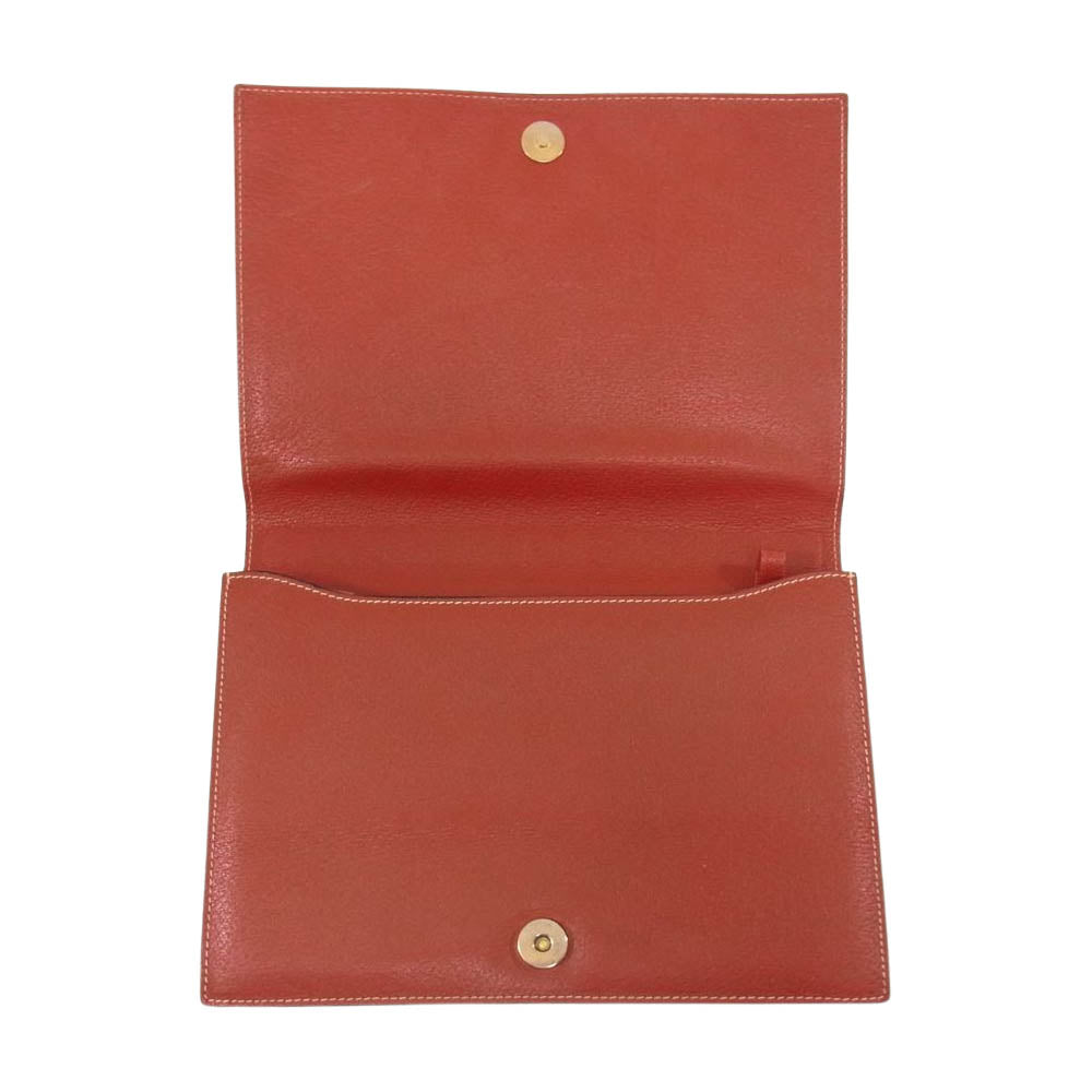 VALENTINO ヴァレンティノ ロゴ セカンド クラッチ バック レッド系【中古】
